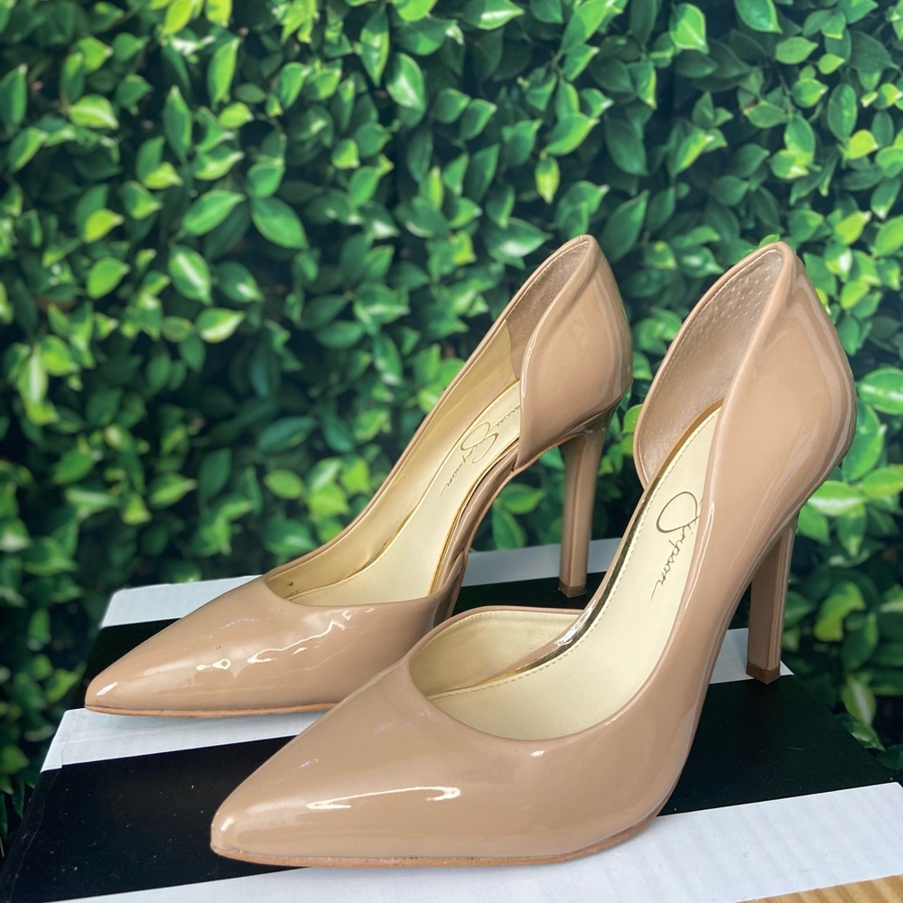 Jessica Simpson Nude Patent Leather Pumps